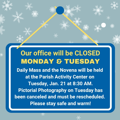 Office Closed 1/20-21